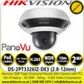 Hikvision 2MP Network PTZ Camera, with the integration design, is able to capture 360°images with the panoramic cameras as well as close-up images with the PTZ camera - DS-2PT3326IZ-DE3 (2.8-12mm) 