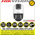 Hikvision TandemVu 7-inch 4MP 32x Optical Zoom & IR Network Speed Dome PTZ Camera - Supports WDR, HLC, BLC, 3D DNR, Defog, Regional Exposure - DS-2SE7C432MW-AEB(14F1)(P3) 
