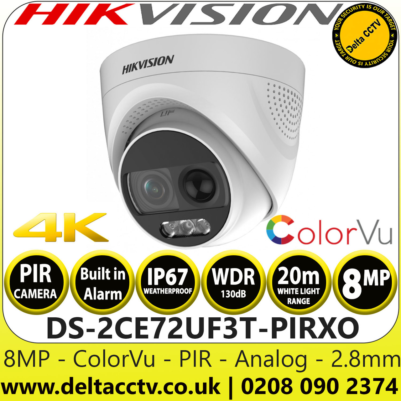 Hikvision pir white light camera fashion alarm