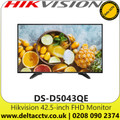 Hikvision DS-D5043QE 42.5-inch FHD Monitor - Multiple interfaces: HDMI, VGA, audio in - Built-in speaker