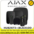 AJAX HUB2KIT3+(BLACK)DD Starter Kit For The Ajax Security System, Kit consists - 1 x Hub2+, 2 x MotionCam, 1 x Keypad, 1 x Doorprotect, 1 x Streetsiren DD, 1 x Homesiren 