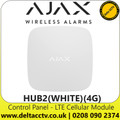 AJAX HUB2 (WHITE) (4G)Security System Control Panel with Support  For Photo Verification & LTE Cellular Module
