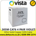 Vista CAT6 305m Solid Copper 4 Pair Cable in Violet Color