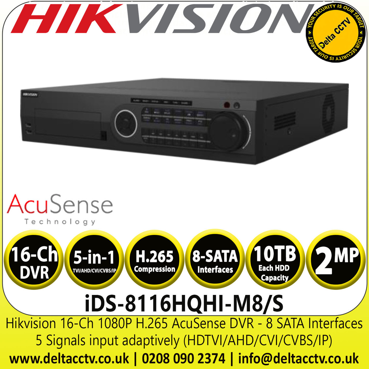 Hikvision 1080p dvr 16 2024 channel