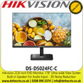 Hikvision DS-D5024FC-C 24" FHD Monitor, Ultra-thin device body with ultra-thin border for 3 sides, 178° ultra-wide view screen, Built-in speaker for audio input