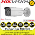 Hikvision DS-2CD2T46G2-4I 4MP AcuSense DarkFighter Outdoor Bullet PoE Network Camera with 2.8mm Lens - 80m IR Range - Water and Dust Resistant (IP67) - Efficient H.265+ Compression Technology 