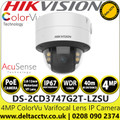 Hikvision DS-2CD3747G2T-LZSU 4MP ColorVu AcuSense Outdoor Dome Network IP Camera with 2.8mm-12mm Motorized Varifocal Lens, 40m White LIght Range, IP67, IK10, Anti-Illuminator-Reflection, 24/7 Colorful imaging