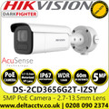 Hikvision 5MP AcuSense DarkFighter Bullet Network IP Camera - 60m IR Range -  Audio and Alarm Interface Available - Efficient H.265+ Compression Technology - Water & Dust Resistant (IP67) & Vandal-Resistant (IK10) - DS-2CD3656G2T-IZSY (2.7mm-13.5mm)