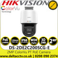 Hikvision DS-2DE2C200SCG-E 2MP Full HD 1080p ColorVu Mini PT Dome Network IP Camera with 2.8mm Fixed Lens, 30m White Light Range, IP66 Water and Dust Reisitant, Digital WDR, Built in MIC & Speaker