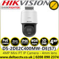 Hikvision DS-2DE2C400MW-DE(S7) (4mm) 4MP IP PoE Network Mini PT Dome Outdoor Camera with 4mm Fixed Lens, Built-in Microphone, 30m IR Range, IP66, 3D DNR, DWDR