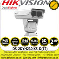 Hikvision 2MP IP Network Laser Positioning System Camera with Focal Length: 10mm to 1000mm, 100× Optical Zoom, 16× Digital Zoom, Up to 3000m Laser Distance - DS-2DYH2A0IXS-D(T2)
