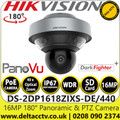 HIkvision DS-2DP1618ZIXS-DE/440(F0)(P4) 16MP 180° Panoramic & PTZ Camera with 40x Optical Zoom and 16x Digital Zoom, up to 250 m IR Distance, 180° Stitched 16 MP PanoVu Camera with PTZ 