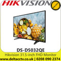 Hikvision DS-D5032QE 32" LED Backlight Monitor, LED Backlit Technology With Full HD 1920 x 1080, Built-in Speaker, Multiple interfaces: HDMI, VGA, audio in,  24/7 Operation