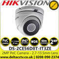 HIkvision 2 MP Ultra Low Light PoC Motorized Varifocal Turret Camera - DS-2CE56D8T-IT3ZE (2.7-13.5mm)