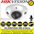 Hikvision DS-2CD2543G2-IWS (2.8mm) 4MP AcuSense Built-in Mic Fixed Lens Mini Dome Network Camera 