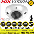 Hikvision 4MP AcuSense Built-in Mic Fixed Lens Mini Dome Network Camera - DS-2CD2543G2-IWS (4mm)
