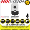 Hikvision DS-2CD2443G2-I (2mm) 4MP AcuSense PIR Built-in Mic 2mm Fixed Lens Cube Network IP Camera 