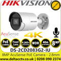 Hikvision 8 MP AcuSense Bullet Network Camera - DS-2CD2083G2-IU (2.8mm)