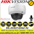Hikvision DS-2CD2143G2-IU 4MP AcuSense Dome Network IP Camera with 2.8mm Fixed Lens