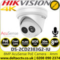 Hikvision 8MP AcuSense Audio Fixed Lens Turret IP Network Camera - DS-2CD2383G2-IU(4mm)