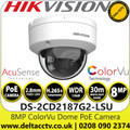 Hikvision 4K ColorVu Fixed Lens Audio Outdoor Vandal Resistant Dome Network Camera - DS-2CD2187G2-LSU (2.8mm)