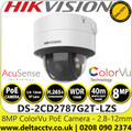 Hikvision DS-2CD2787G2T-LZS 4K IP PoE ColorVu AcuSense Dome 8MP Camera with 2.8-12mm Motorize Varifocal Lens, 40m White Light Range, 24/7 Colorful Imaging, IP67 Water and Dust Resistant, IK10 Vandal Resistant, 130dB WDR 