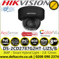 4K IP Camera Hikvision DS-2CD2787G2HT-LIZS/Black 8MP Smart Hybrid Light with ColorVu 2.8-12mm Motorized Varifocal Lens Dome Network Camera