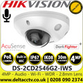 Hikvision DS-2CD2546G2-IWS 4MP AcuSense EXIR Fixed Mini Dome Network Camera with  2.8mm Fixed Lens