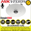 Hikvision 6 MP DeepinView Network Fisheye Camera with Fixed focal lens 1.16 mm, 4 Built-in Microphones - DS-2CD6365G1-S/RC