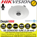 Hikvision 12 MP DeepinView Network Fisheye Camera - DS-2CD63C5G1-S/RC (1.29mm)