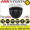 Hikvision 4K 180° PanoVu Network Camera - DS-2CD6924G0-IHS(C) (2.8mm)