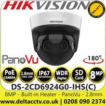 Hikvision 4K 180° PanoVu Network Camera - DS-2CD6924G0-IHS(C) (2.8mm)