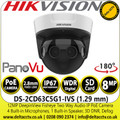 Hikvision 8MP/4K 180° PanoVu Network Camera - DS-2CD6924G0-IHS(C) (2.8mm)