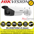  Hikvision 4MP AcuSense Bullet Outdoor Network Camera with 4mm Fixed Lens - DS-2CD2T43G2-2I (4mm)