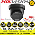 Hikvision DS-2CD2347G2H-LIU/Black (2.8mm) 4 MP Smart Hybrid Light with ColorVu Fixed Turret Network Camera 