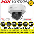 Hikvision 8MP/4K AcuSense 2.7 to 13.5mm Motorized Varifocal Lens Dome IP Network Camera With 40m IR Range, DarkFighter Technology, IP67, IK10, 120dB WDR - DS-2CD3786G2T-IZSY (2.7-13.5mm) 