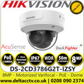 Hikvision 4K DarkFighter AcuSense 7 to 35mm Motorized Varifocal Lens Dome IP Network 8MP Camera With 50m IR Range, AcuSense Technology, IP67 Water and Dust Resistant, IK10 Vandal Resistant, 120dB WDR - DS-2CD3786G2T-IZSY (7-35mm) 
