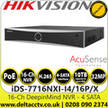 Hikvison iDS-7716NXI-M4/16P/X 16Ch Acusense 16 PoE 32MP NVR 4 SATA Interface