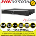 Hikvison 16 Channel 32MP Acusense 16 PoE NVR 4 SATA Interface - iDS-7716NXI-M4/16P/X