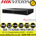 Hikvison 32 Channel 32MP Acusense 16 PoE NVR 4 SATA Interface - iDS-7732NXI-M4/16P/X