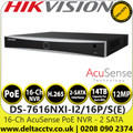 Hikvision DS-7616NXI-I2/16P/S (E) 16ch 16 PoE AcuSense 12MP NVR, 4-Ch Facial Recognition, 2 SATA Interfaces