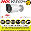 Hikvision 4 MP Hybrid Light PoE Camera - DS-2CD2047G2H-LIU/SL(4mm) with 4mm Fixed Lens