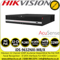 Hikvision iDS-9632NXI-M8/X 32Ch AcuSense DeepInMind 32MP No PoE NVR with Face Recognition, 8 SATA Interfaces