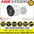 Hikvision DS-2CD1027G2-LUF 2MP ColorVu IP Bullet Network Camera 2.8mm Fixed Lens, Built in Mic