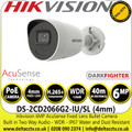 Hikvision 6MP AcuSense IP Bullet Network Camera - DS-2CD2066G2-IU/SL (4mm)