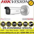Hikvision DS-2CD2666G2-IZSU/SL 6MP AcuSense 2.8-12mm Motorized Varifocal IP Bullet Network Camera With Built in Two Way Audio