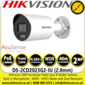 Hikvision DS-2CD2023G2-IU 2MP AcuSense IP Bullet Network Camera With 2.8mm Fixed Lens