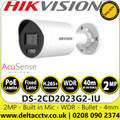 Hikvision 2MP AcuSense IP Bullet Network Camera With 4mm Fixed Lens, Built in Microphone - DS-2CD2023G2-IU(4mm)