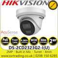 Hikvision DS-2CD2323G2-IU 2MP AcuSense Fixed Lens Turret Network Camera With 4mm Fixed Lens, Built in Microphone