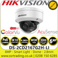 Hikvision 6 MP Smart Hybrid Light ColorVu IP Dome Network Camera - DS-2CD2167G2H-LI(2.8mm)